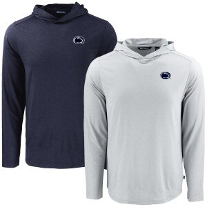 Cutter & Buck navy and gray hooded long sleeve pullovers Penn State